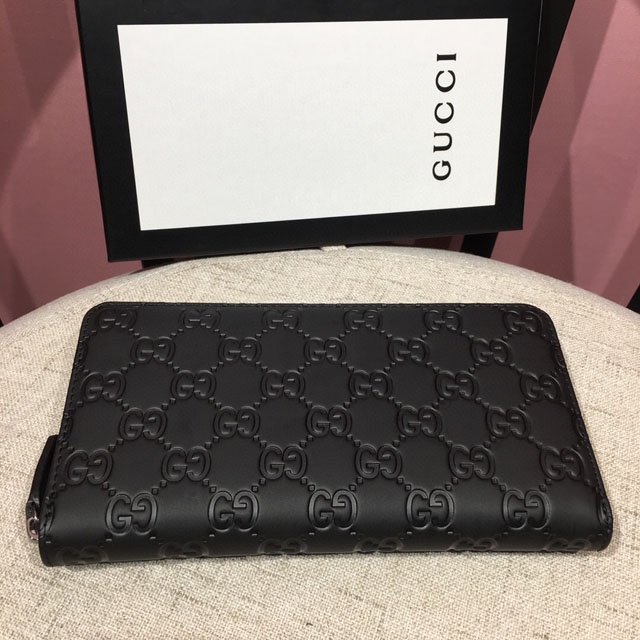 【GUCCI】グッチ AVELアヴェル GGレザー ラウンドジップ 長財布（307987 CWC1R 1000）