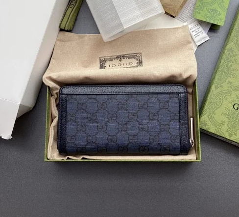 【GUCCI】グッチ オフィディア GG ジップアラウンドウォレット ブルー（706844 UULBN 4055）