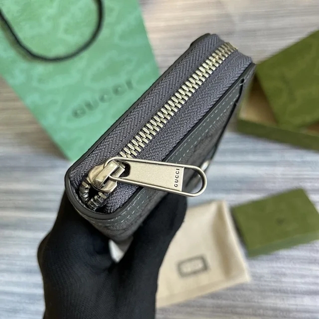 【GUCCI】グッチ 〔オフィディア〕ジップアラウンドウォレット グレー（706844 UULBN 1244）