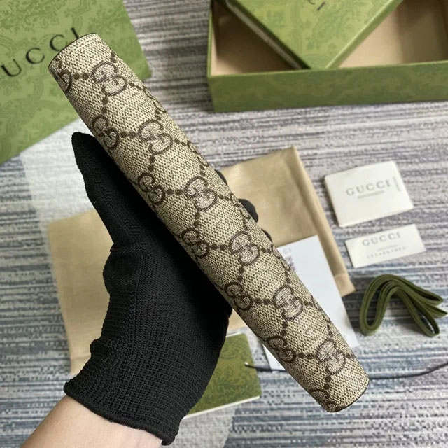 【GUCCI】グッチ 〔GGマーモント〕ジップ アラウンド ウォレット ダスティピンク×ベージュ（456117 17WAG 5788）