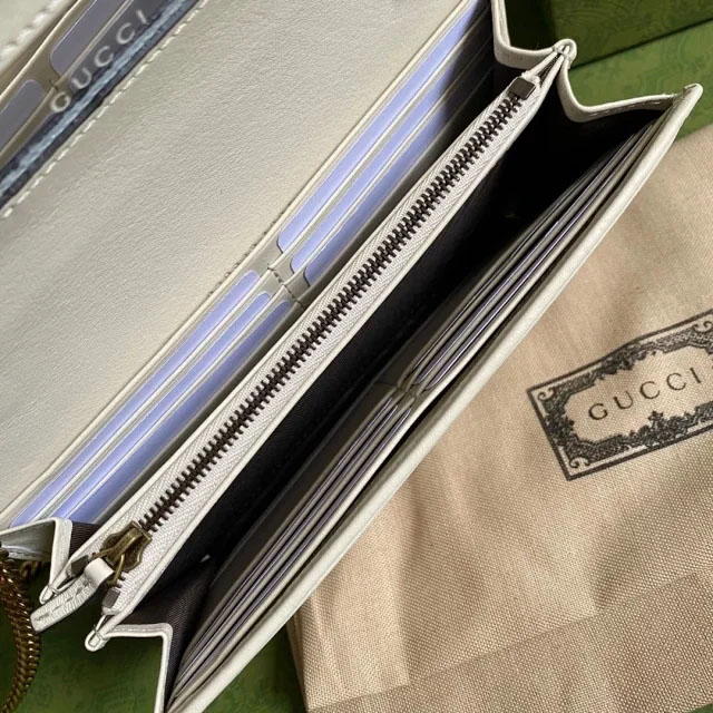 【GUCCI】グッチ ダイアナ パイソン チェーンウォレットホワイト（658243 17Q0T 9022）