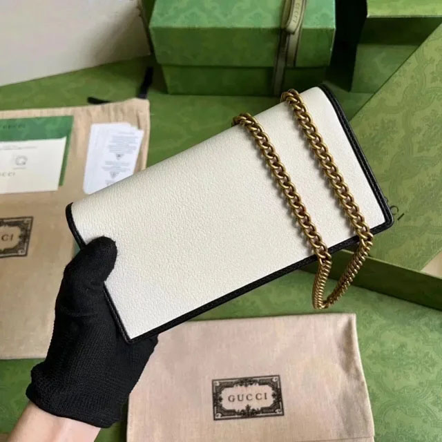 【GUCCI】グッチ〔Adidas x Gucci〕チェーン ウォレット ホワイト（621892 UZ3BG 8847）