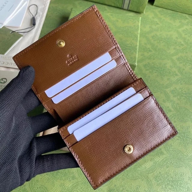 【GUCCI】グッチ ハート モチーフ付き カードケース ウォレット （648848 20QAS 8570）