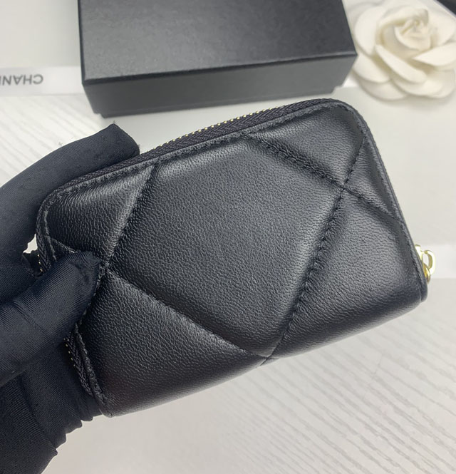 【CHANEL】シャネル ジップ小銭入れ ブラック（AP0949）