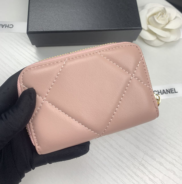 【CHANEL】シャネル ジップ小銭入れ ピンク（AP0949）