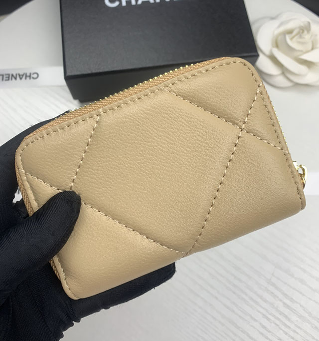 【CHANEL】シャネル ジップ小銭入れ アプリコット（AP0949）