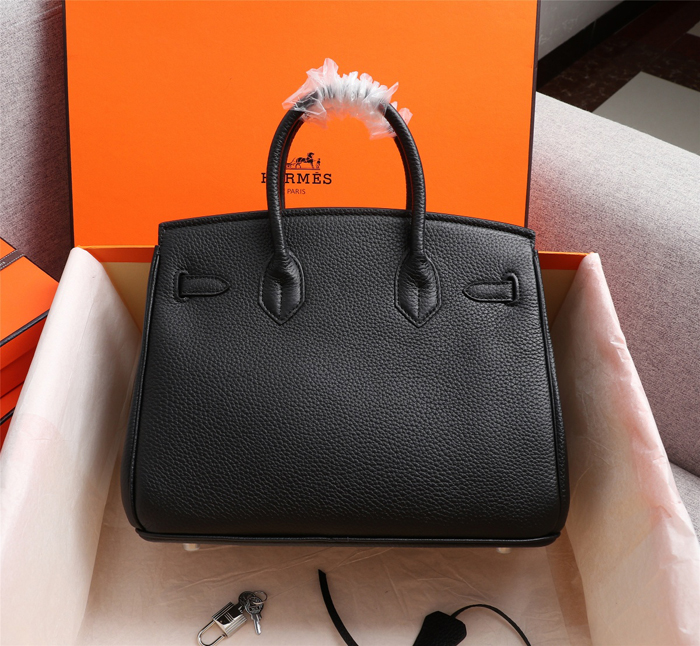 【HERMES】エルメス バッグコレクション《バーキン》35 ハンドバッグ ブラック/シルバー金具（HERMES 003）