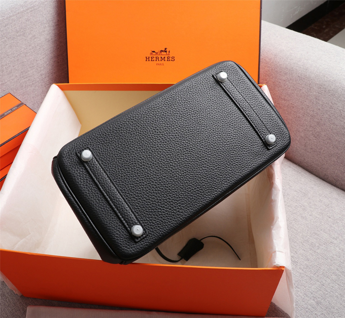 【HERMES】エルメス バッグコレクション《バーキン》35 ハンドバッグ ブラック/シルバー金具（HERMES 003）