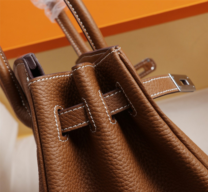【HERMES】エルメス バッグコレクション《バーキン》35 ハンドバッグ ブラウン/シルバー金具（HERMES 010）