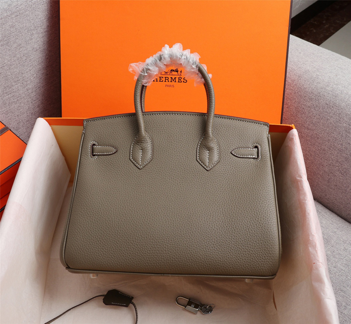 【HERMES】エルメス バッグコレクション《バーキン》35 ハンドバッグ ダークグレー/シルバー金具（HERMES 007）