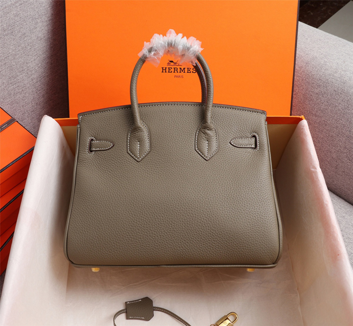 【HERMES】エルメス バッグコレクション《バーキン》35 ハンドバッグ ダークグレー/ゴールド金具（HERMES 008）