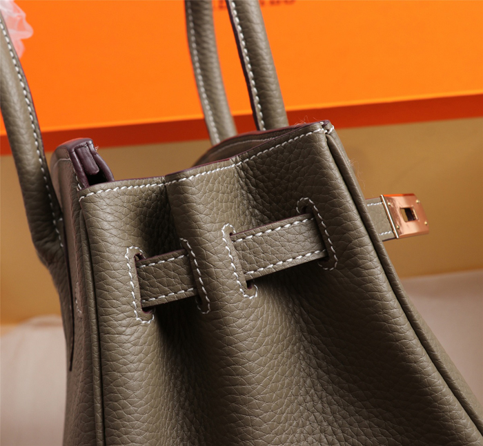 【HERMES】エルメス バッグコレクション《バーキン》35 ハンドバッグ ダークグレー/ゴールド金具（HERMES 008）