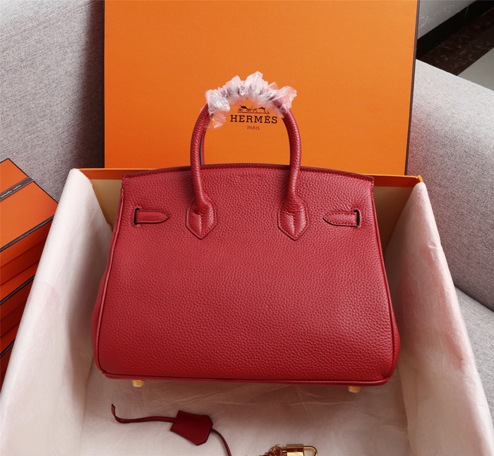 【HERMES】エルメス バッグコレクション《バーキン》35 ハンドバッグ レッド/ゴールド金具（HERMES 006）