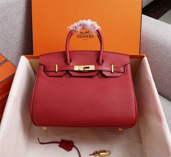 【HERMES】エルメス バッグコレクション《バーキン》35 ハンドバッグ レッド/ゴールド金具（HERMES 006）