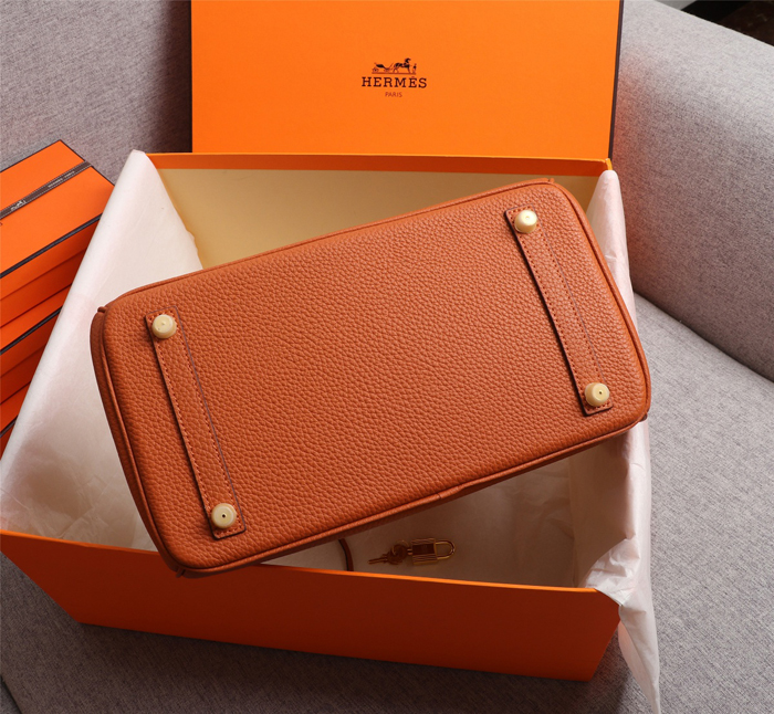 【HERMES】エルメス バッグコレクション《バーキン》35 ハンドバッグ オレンジ/ゴールド金具（HERMES 002）