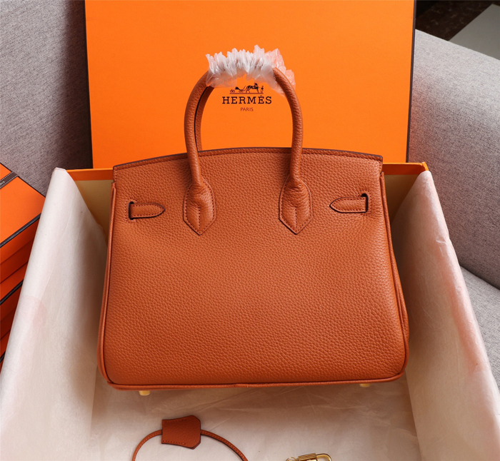【HERMES】エルメス バッグコレクション《バーキン》35 ハンドバッグ オレンジ/ゴールド金具（HERMES 002）
