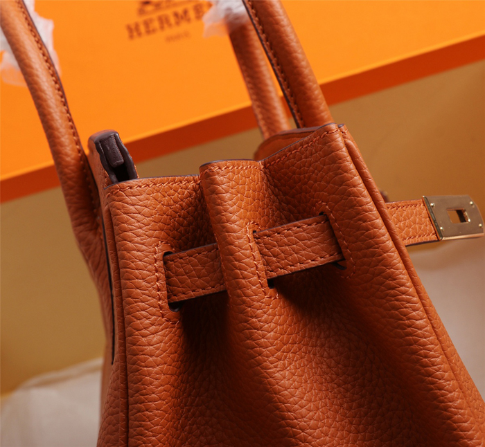 【HERMES】エルメス バッグコレクション《バーキン》35 ハンドバッグ オレンジ/ゴールド金具（HERMES 002）