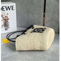 【LOEWE】ロエベ スーパーコピー アナグラム バスケットバッグ ミディアム（イラカヤシ&カーフ） ナチュラル/ブラック A223T43X02