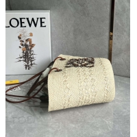 【LOEWE】ロエベ スーパーコピー アナグラム バスケットバッグ ミディアム（イラカヤシ&カーフ）ナチュラル/タン A223T43X02
