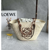 【LOEWE】ロエベ スーパーコピー アナグラム バスケットバッグ ミディアム（イラカヤシ&カーフ）ナチュラル/タン A223T43X02