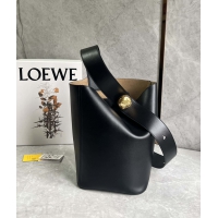【LOEWE】ロエベ スーパーコピー ペブル バケットバッグ ミディアム（メローカーフ）ブラック AANBBBWX01