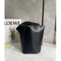 【LOEWE】ロエベ スーパーコピー ペブル バケットバッグ ミディアム（メローカーフ）ブラック AANBBBWX01