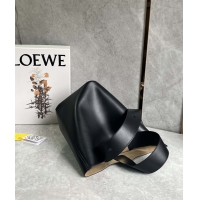 【LOEWE】ロエベ スーパーコピー ペブル バケットバッグ ミディアム（メローカーフ）ブラック AANBBBWX01