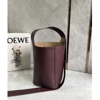 【LOEWE】ロエベ スーパーコピー ペブル バケットバッグ ミディアム（メローカーフ）ダークバーガンディ AANBBBWX01
