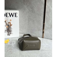 【LOEWE】ロエベ スーパーコピー パズルフォルドトート ミニ（シャイニーカーフ）ダークカーキグリーン A657V25X01 