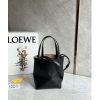 【LOEWE】ロエベ スーパーコピー パズルフォルドトート ミニ（シャイニーカーフ）ブラック A657V25X01