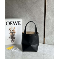 【LOEWE】ロエベ スーパーコピー パズルフォルドトート ミニ（シャイニーカーフ）ブラック A657V25X01