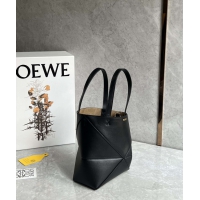 【LOEWE】ロエベ スーパーコピー パズルフォルドトート ミニ（シャイニーカーフ）ブラック A657V25X01