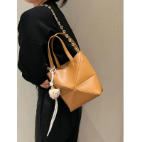 【LOEWE】ロエベ スーパーコピー パズルフォルドトート ミニ（シャイニーカーフ）ウォームデザート A657V25X01