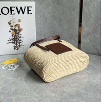 【LOEWE】ロエベ スーパーコピー スクエア バスケットバッグ スモール （ラフィア&カーフ）ナチュラル A223099X02