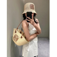 【LOEWE】ロエベ スーパーコピー アナグラム バスケットバッグ スモール (イラカヤシ＆カーフ) ナチュラル/タン A223P65X01