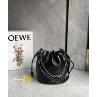 【LOEWE】ロエベ スーパーコピー フラメンコパース バケットバッグ（メローナパラム）ブラック A411FPBX02
