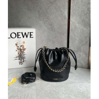 【LOEWE】ロエベ スーパーコピー フラメンコパース バケットバッグ（メローナパラム）ブラック A411FPBX02