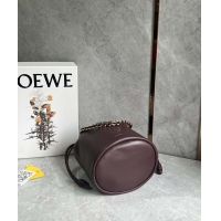 【LOEWE】ロエベ スーパーコピー フラメンコパース バケットバッグ（メローナパラム）ダークバーガンディ A411FPBX02