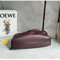 【LOEWE】ロエベ スーパーコピー フラメンコパース ラージ（メローナパラム） ダークバーガンディ A411FPDX01