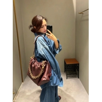 【LOEWE】ロエベ スーパーコピー フラメンコパース ラージ（メローナパラム） ダークバーガンディ A411FPDX01