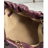【LOEWE】ロエベ スーパーコピー フラメンコパース ラージ（メローナパラム） ダークバーガンディ A411FPDX01