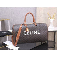 【CELINE】セリーヌ スーパーコピー ラージ ヴォヤージュバッグ / CELINEプリント入り トリオンフキャンバス タン（191472CYX.04LU）