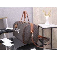【CELINE】セリーヌ スーパーコピー ラージ ヴォヤージュバッグ / CELINEプリント入り トリオンフキャンバス タン（191472CYX.04LU）