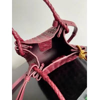 【BOTTEGA VENETA】ボッテガヴェネタ スーパーコピー スモール パラシュート ショルダーバッグ ワインレッド（796569）