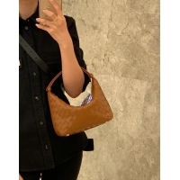 【BOTTEGA VENETA】ボッテガヴェネタ スーパーコピー イントレチャートレザーのミニショルダーバッグ ウッド（754443V3IV12650）