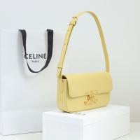 【CELINE】セリーヌ スーパーコピー ショルダーバッグ クロード / シャイニーカーフスキン ソフトイエロー（194143BF4.11OY）