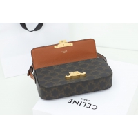 【CELINE】セリーヌ スーパーコピー ショルダーバッグ クロード / トリオンフキャンバス＆カーフスキン タン（194142CUZ.04LU）