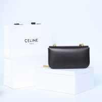 【CELINE】セリーヌ スーパーコピー チェーン ショルダーバッグ クロード / シャイニーカーフスキン ブラック（115203BF4.38NO）