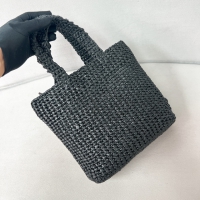 【PRADA】プラダ スーパーコピー スモール クロシェ トートバッグ ブラック （1BG422_2C2T_F0ES7_V_OOL）