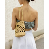 【PRADA】プラダ スーパーコピー クロシェ トートバッグ ナチュラル（1BG494_2M2T_F0018_V_OOO）